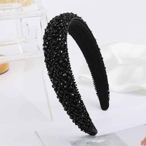 Ever Fairy Rhinestone Headband Women Girls Fashion Handmade Crystal Diamond Bling Headbands Hair Hoops Sparkle Glitter Beaded Jeweled Hairband Hair Accessories