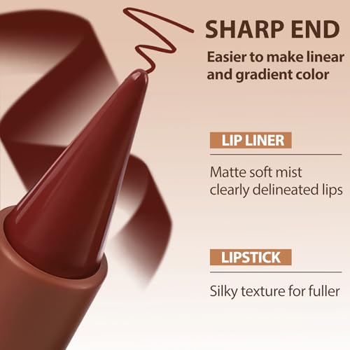 2-in-1 Lip Liner & Lipstick Set - Waterproof Matte