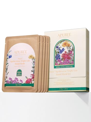 APUREE Anti-Aging Hand Mask Gloves - 10-Min Repair (5 Pack)