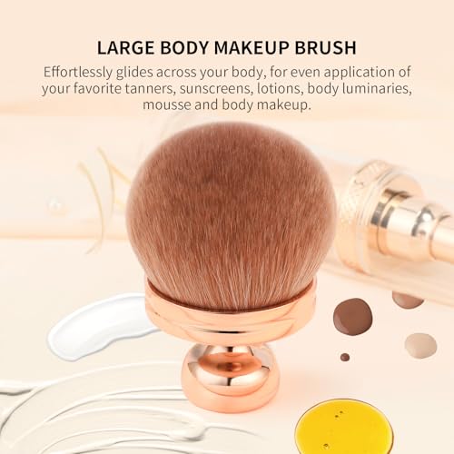docolor Extra Large Kabuki Brush | 3" Wide Head for Body Makeup & Self Tanner