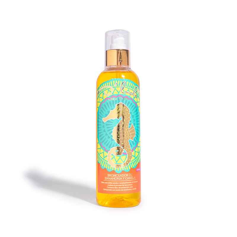 D'Luchi Carrot Tanning Oil with Cinnamon, Vitamin E & Collagen, High Natural Beta-Carotene Tanning Accelerator SPF 4 Suntan Oil, 8.45 Oz