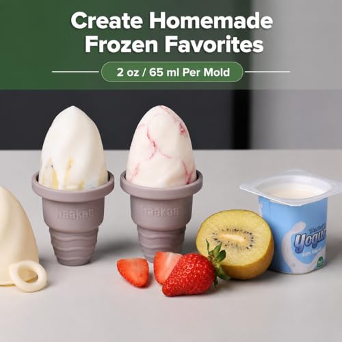 Haakaa Freeze-N-Sip Ice Cream Popsicle Mold Set - Slate Berry, Reusable Silicone, Easy Release, BPA-Free Kids Treat Maker