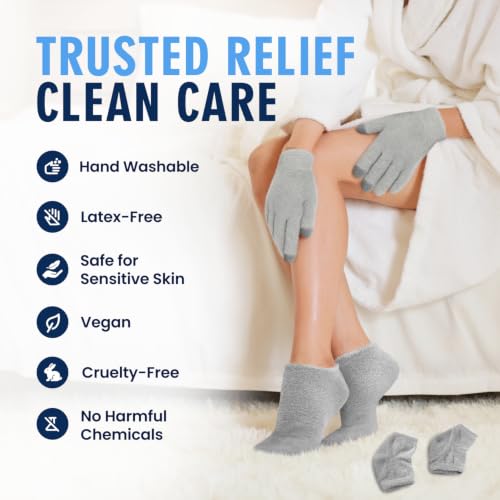 Dr. Frederick's Gel Socks & Gloves Trio - Moisturizing Spa Set