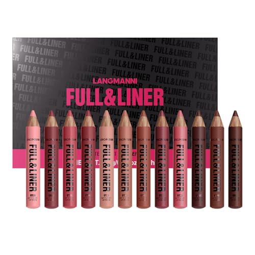LANGMANNI 12-Piece Matte Velvet Lip Liner Pencil Set