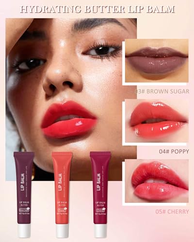 Butter Tinted Lip Balm Kit - 3 Colors Hydrating Lip Gloss