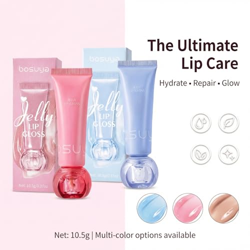 Non-Sticky Lip Gloss Set 2 Pack - Hydrating Tinted Lip Oil