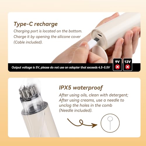 Electric Hair Oil Applicator & Scalp Massager 2-in-1