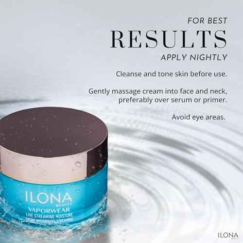ILONA | Vaporwear Live Streaming Moisturizer | Exclusive 24/7 Rehydration Technology featuring Multi-Dimension Ceramides, Hyaluronan & Firming Peptides | Deeply Hydrating & Plumping Face Cream, 1.7 oz