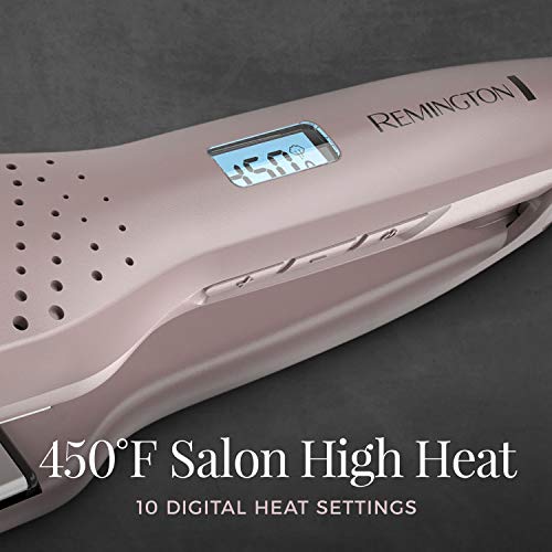 Remington Wet2Straight Hair Straightener / Flat Iron, 450¡ÆF Salon High Heat, 1 3/4" Inch plates, Mauve