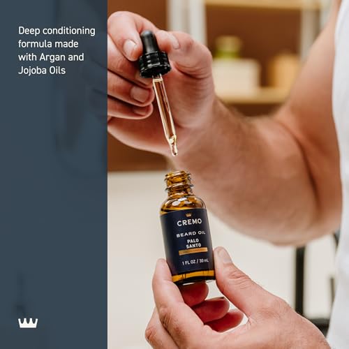 Cremo Beard Oil,Palo Santo (Reserve Collection),1 fl oz - Restore Natural Moisture and Soften Your Beard To Help Relieve-Beard Itch,(Pack of 2)