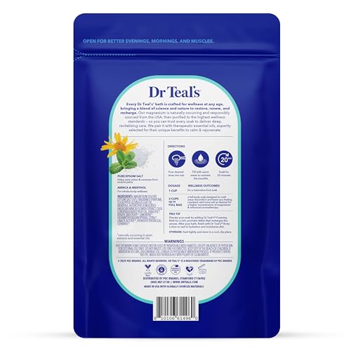 Dr Teal's Arnica Epsom Salt Soak with Menthol, 3 lbs