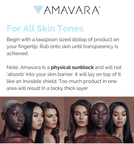 Amavara Tinted Mineral Sunscreen SPF 50, Physical Zinc Based Sunblock, Vegan Waterproof Sun-Shield, Broad Spectrum Reef Safe Suntan Lotion for Sensitive Skin Face & Body, 1.65 Ounces (1-Pack)