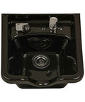 Buy-Rite Shampoo Bowl Acrylic Deep Wide Sink Black for Salon Stations