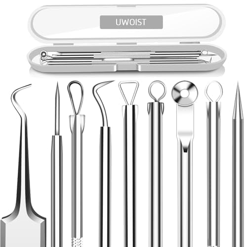 5-Piece Blackhead Remover Kit, Professional Stainless Steel Comedone Extractors