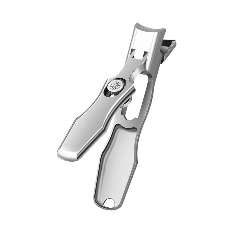 Lux German Grip Nail Clippers Toe Nail Clippers for Thick Nails, Portable Ultra Sharp Nail Clippers,Ultra Sharp Stainless Cumuul Nail Clipper with Catcher for Men Women Sliver