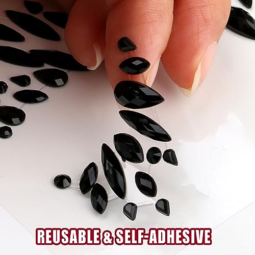 Bowitzki Face Jewels Rhinestone Stickers Self Adhesive