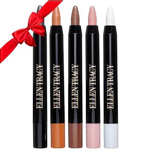 ELLEN TRACY Eyeshadow and Liner Stick Collection | 5 Piece Set | Smudge Proof, Blendable, and Long Lasting| Enhance Your Eyes with Vibrant Colors and Precise Definition