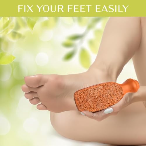 QUBA LINEN 2-Sided Terra Cotta Pumice Stone - Natural Foot Callus Remover