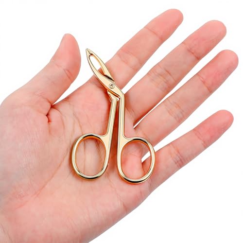 4Pcs Eyebrow Tweezers Scissor Handle Set, Flat Straight Tip Tweezers Hair Plucker Slanted Tip Shaped Eyebrow Facial Remover Stainless Steel for Hair Plucker Remover Facial Eyebrows Care