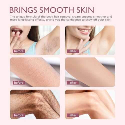 New No Shave Hair Removal Cream,Fast and Gentle, Suitable for Sensitive Skin, Fast and Gentle, Moisturizes and Nurtures Skin, Leaving it Soft and Protected after Hair Removal