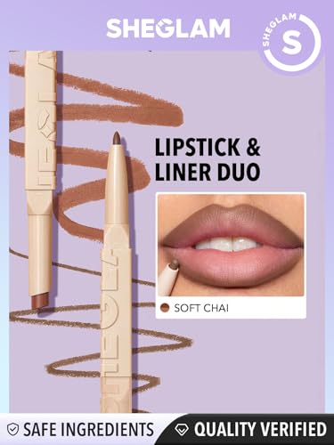 SHEGLAM 2-in-1 Matte Lip Liner & Lipstick - Soft Chai