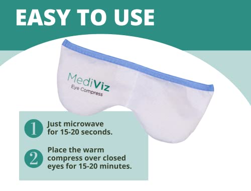 Mediviz Warm Compress Eye Mask - Moist Heat Compress for Irritated Eyes and Eyelid Lumps and Bumps