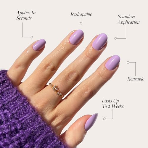 Glamnetic Press On Nails - Lilac Pastel Purple 30 Nail Kit