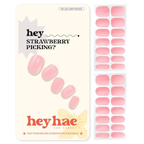 Heyhae Semi Cured Gel Nail Strips - Salon Quality Beige Pink