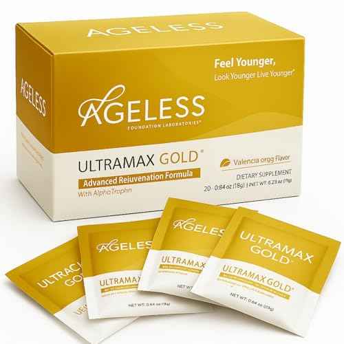 Ageless HGH Supplement for Women & Men | L-Arginine Effervescent Powder | Boost Energy, Improve Sleep & Reveal Radiant Skin Naturally | Rejuvenating Valencia Orange Flavor ? 22 Packets