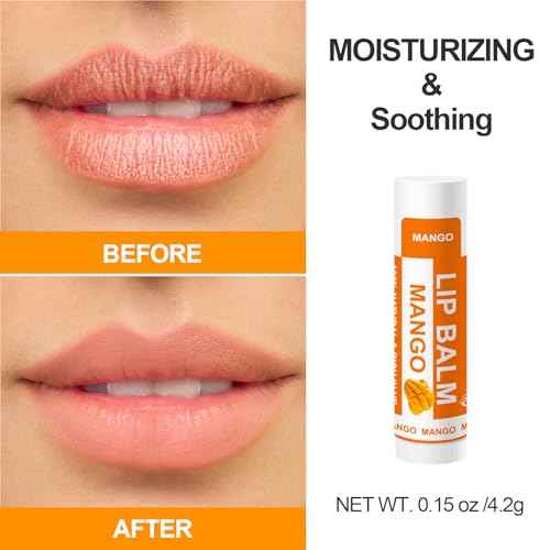 Yopela 42 Pack Natural Lip Balm Bulk with Vitamin E and Coconut Oil - Moisturizing, Soothing, and Repairing Dry and Chapped Lips Valentine's Gift - 14 Flavors - Non-GMO