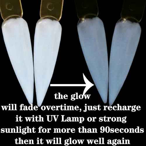 Glow in the dark Milky White Nail Acrylic Powder Color 1OZ for french nail art design (AP051)