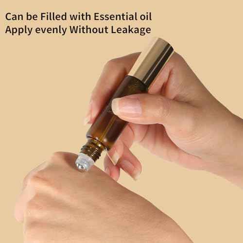 2-in-1 Refillable Perfume Bottle 10ml (2 Pack), Dual-Head Spray & Roller Design, Leakproof Travel Atomizer for Perfume, Cologne and Essential Oils