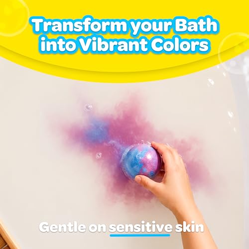 Scented Bath Bombs for Kids - 7 Pack, Non-Toxic & Stain Free