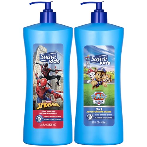 Suave Kids 3-in-1 Body Wash 2-Pack – Spiderman & Paw Patrol
