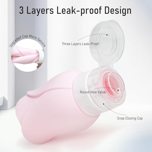Travel Toiletry Bottles 3oz 4-Pack TSA Approved Leakproof