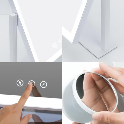 ViKert Vanity Mirror with Lights, 5X Magnification, 96 LED