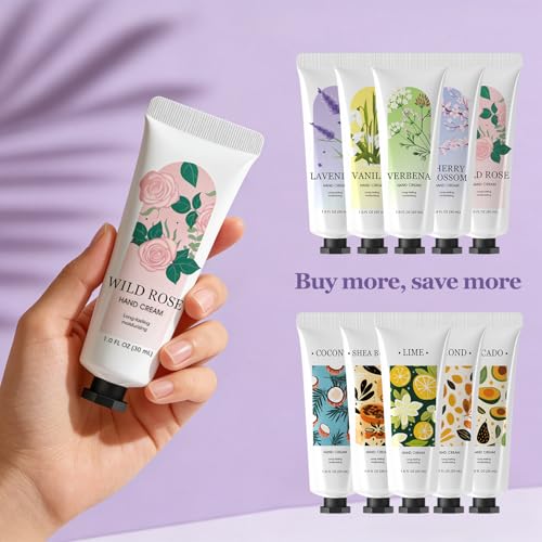 BODY & EARTH Mini Lotion 50-Pack Variety Gift Set - Travel Size Hand Cream