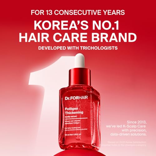 Dr.FORHAIR Folligen Thickening Scalp Serum 1.7 oz - Biotin & Peptide Hair Density Treatment