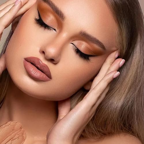 Metallic Eyeshadow with Brush - Long-Wear Shimmer Makeup