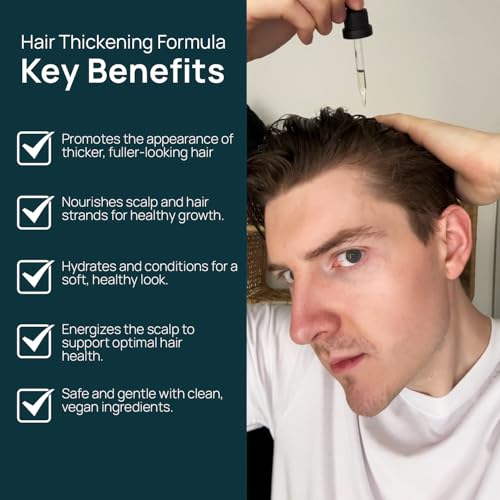 Krete Hair Thickening Formula ? Supports Thicker-Looking Hair for Men ? 1 fl oz