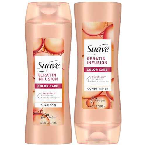 Suave Shampoo and Conditioner Set, Keratin Infusion, Color Care ?Keratin Hair Treatment, Detangler & Frizz Control, 12.6 Oz Ea (2 Piece Set)