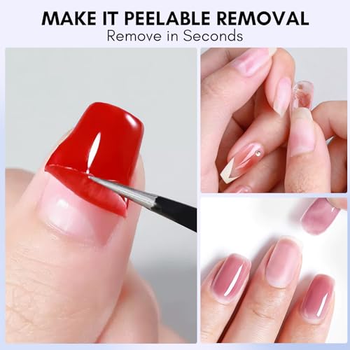 Makartt Peel Off Gel Base Coat 15ml - Damage-Free Peelable UV/LED Base
