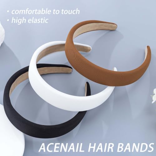 Acenail Non-Slip Headbands for Women, 1 Inch Wide, Pack of 3
