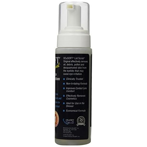 OCuSOFT Lid Scrub Foaming Eyelid Cleanser, 7.25 Fluid Ounce (Pack of 2)