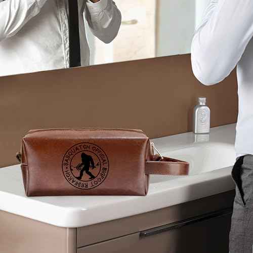 JoycuFF Bigfoot Gifts Big Foot Sasquatch Gifts for Men Sasquatch Lovers Gift Funny Idea for Birthday Gift Christmas Gifts with Big Foot Toiletry Bag Mug Socks Candle Stickers for Him