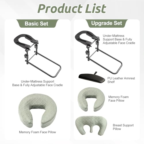 Adjustable Massage Headrest for Bed with Memory Foam Pillow