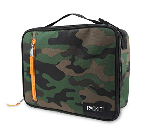 PackIt Freezable Classic Lunch Box, Camo, Built with EcoFreeze Technology, Collapsible, Reusable, Zip Closure With Zip Front Pocket and Buckle Handle, Perfect for Lunches