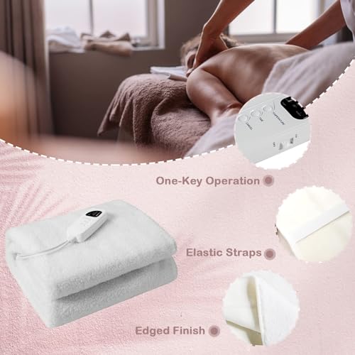 WELLHUT Massage Table Warmer Heating Pad - Deluxe Fleece Pad, 5 Heat Levels