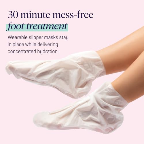 SpaLife Moisturizing Foot Mask Socks with Tea Tree Oil - 4 Pack