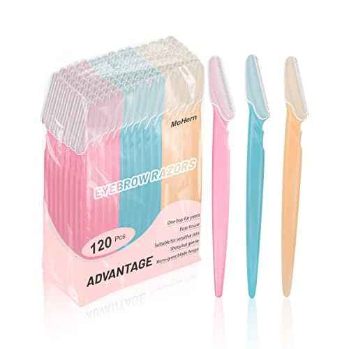 Eyebrow Razor for Women, 120 Pcs Dermaplaning Tool for Face Professional, Face Razor for Women Facial Hair Remover